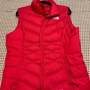 Red North Face vest